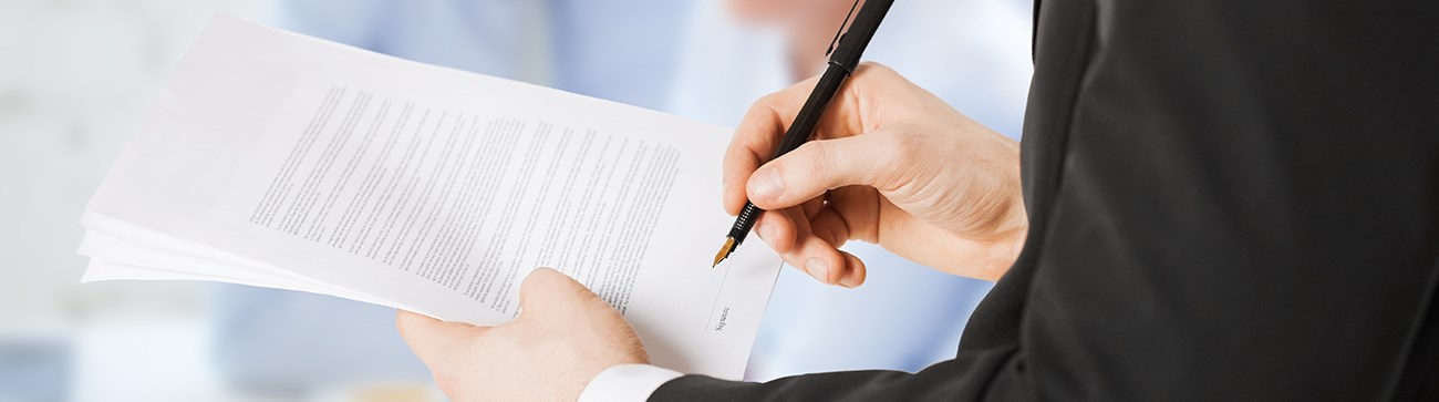 person signing legal document