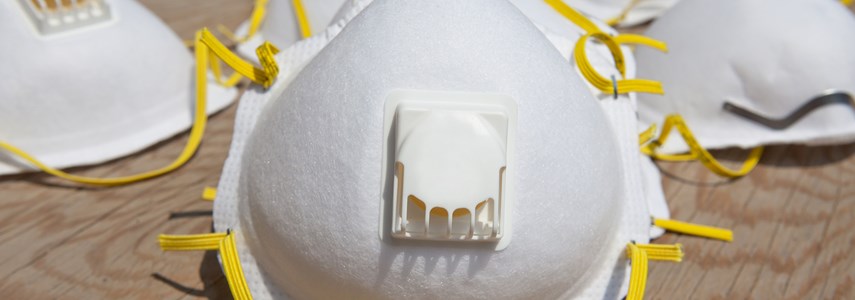 dust masks on a table